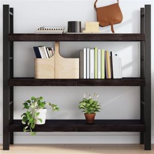 VidaXL Étagère Murale, Dessus de Table avec Bord Vivant, Tablette Suspendue Flottante, Rustique, Marron Foncé Bois Chêne Massif Traité