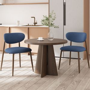 Colamy - chaise-Lot de 2 Chaises -Chaise de Salle à Manger, Design Vintage, Chaise Idéales pour Cuisine et Salle à Manger-bleu