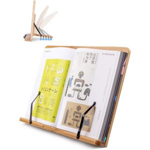 Support pour livres de cuisine et tablettes - Réglable avec pinces - Livres - Support - Stand - Rack - Support - Livres - Supports - Métal - Bois - Bambou - Lire - Rack - Luft