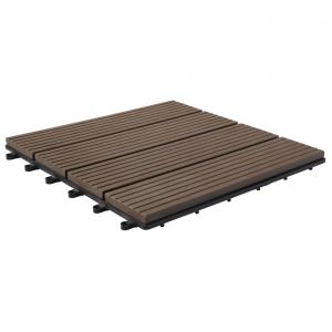 Carreau de jardin HKC- Plastique - Marron - 30x30 cm - 6 pièces