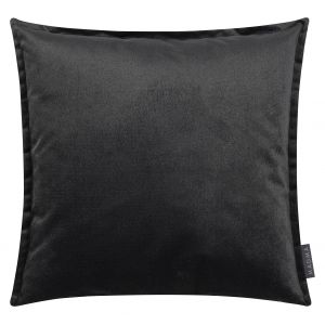 Image de Magma Housses de coussin velours avec volant piqué anthracite 45x45-Lot de 2