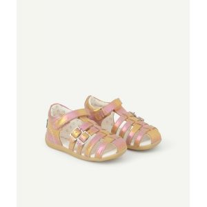 Image de Kickers Sandales b&eacute;b&eacute; fille bigkro rose multicolore en cuir - 21 - Taille 21