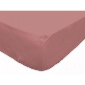 Soleil d'Ocre Drap housse uni 140x190 cm ZZZ rose