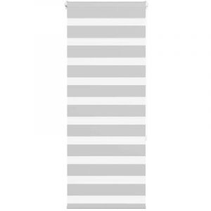 VidaXL Store zèbre gris clair largeur du tissu 60,9 cm polyester