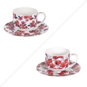 Table passion Lot de 2 coffrets 47 cl multicolores en porcelaine