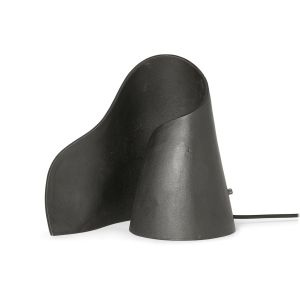 Ferm Living Lampe de table Oyster / Fonte d'aluminium recyclé - L 25 x H 23 cm noir en métal