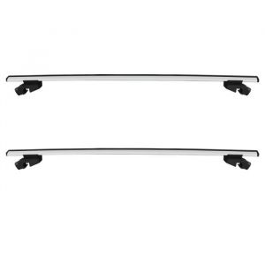 Universelles Barres de Toit Railing Porte-Bagages de voiture Avec verrouillable HOOK 140 cm Alu Gris
