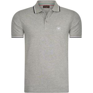 Cappuccino Italia Polo Applique Pique Gris
