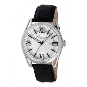 Kenneth Cole IKC8072 - Montre pour homme avec bracelet en cuir