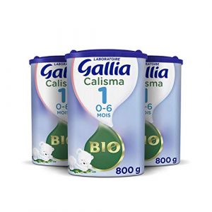 Gallia Laboratoire Calisma Bio 1er âge - Lait pour nourrissons en poudre de 0 à 6 Mois - Pack de 3 boîtes de 800 g