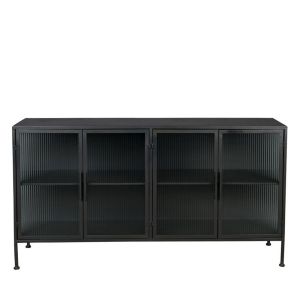 Image de Dutchbone BOLI - Buffet 4 portes en verre - Noir