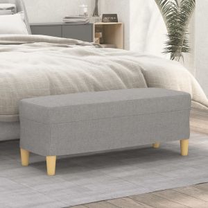 Image de VidaXL Banc Gris clair 100x35x41 cm Tissu