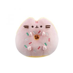 Pusheen Peluche Ronde en Forme de Donut 14cm Kawaii en Polyester Rose