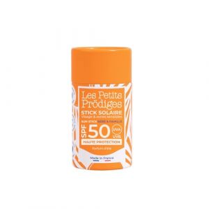 Les Petits Prödiges Stick Solaire Visage SPF 50 - Bebe, enfant, famille - Très Haute Protection, UVA, UVB - Hydratant & Apaisant - Tube en carton recyclable, Éco-conçu, Vegan, Fabriqué en France - 15g