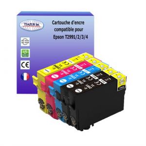 5 Cartouches Compatibles pour Epson XP352, XP355, XP432 remplace Epson T2991 T2992 T2993 T2994 (29XL) - T3AZUR