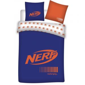 Hasbro Parure de lit réversible - Orange et Bleue - 140 cm x 200 cm