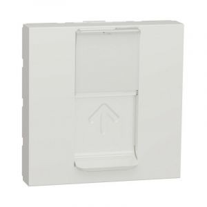 Image de Schneider Electric Unica - prise pour 1 RJ45 Keystone/Systimax - 2 mod Blanc - méca seul (NU946118)