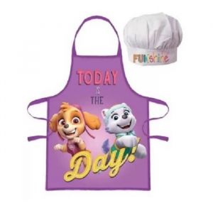 Ensemble Tablier + Toque Cuisine "Paw patrouille, Rose" Pour Enfant