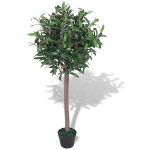 Image de VidaXL Laurier artificiel avec pot 120 cm Vert