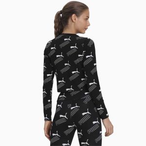 Puma Tshirt Amplified AOP LS Noir - Taille M