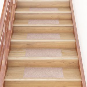 VidaXL Tapis d'escalier autocollants Rectangulaire 15 pcs 60x25 cm Marron clair