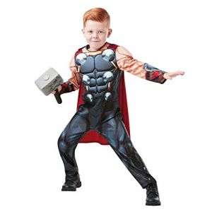 Image de Déguisement deluxe Thor avec marteau enfant Taille: 3 à 4 ans (104 cm)