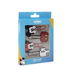 Mickey Mouse Clips 4 unités Caoutchouc Plastique