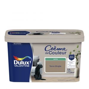 Image de Dulux Valentine Peinture Crème De Couleur satin terre d'argile 2 5L