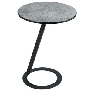 Table d'Appoint Design Plateau Aspect Céramique - DRAKE - ALTOBUY
