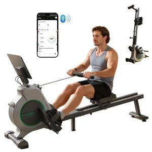 Rameur Magn&eacute;tique d'appartement -16 Niveaux de r&eacute;sistance -Max 120Kg -Volant 2,4 kg -Ecran LED -Compatible APP -Support Portable