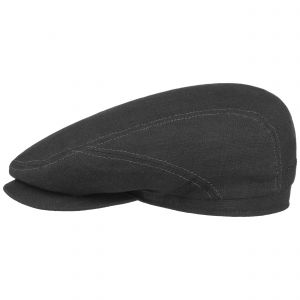 Image de Stetson Casquette Plate d&acute;Ete Belfast Homme - Made in The EU en Lin Gavroche avec Visiere Printemps-ete - 61 cm Noir