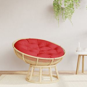 VidaXL Coussin rond rouge &Oslash; 100 x11 cm tissu oxford