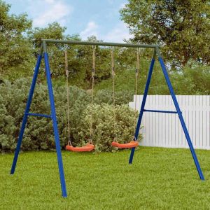 VidaXL Jeu d'extérieur avec 2 balançoires, balançoire pour enfants