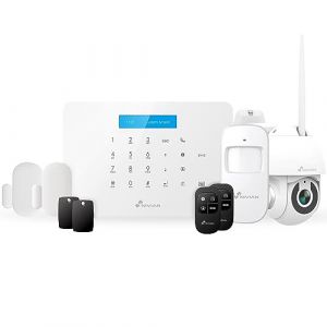 Nivian - Système d'alarme pour Maison et Entreprise sans Frais mensuels | Kit d'alarme WiFi/GSM | Télécommande Via l'application Tuya | Installation Facile sans câbles | Jusqu'à 60 détecteurs