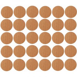 Cyclingcolors 30x Cache vis adhésif autocollant diamètre 20mm bouchon trou meuble table chaise maison, bois marron érable