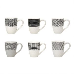 Image de Ard'time EC-6KOMUG Komae Lot de 6 Mugs en porcelaine Ceramique Multicolore 11,7 x 7,8 x 9,8 cm 280 ml