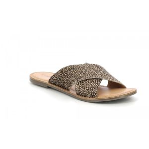 Kickers Diaz-2, Tongues Femme, Noir TACHET&Eacute; Beige, 37 EU