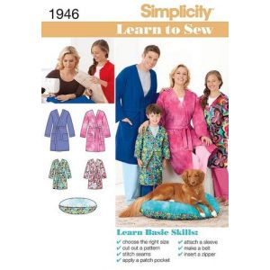 Simplicity Patron 1946.a - robe de chambre unisexe
