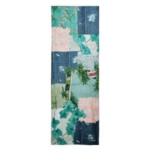 Desigual Fou_Delicate Patch_re Fashion Scarf, Bleu, Taille Unique Femme