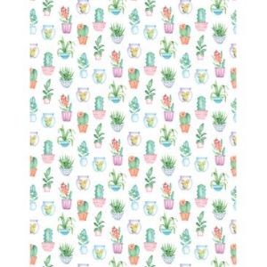 Clairefontaine 456698C - Etui de 25 feuilles Decorativ' Cactus n° 4, 160 g/m², A4, imprimés recto/verso