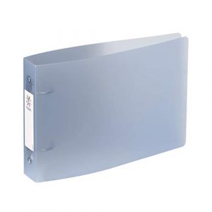 Viquel Classeur 2 anneaux plastifié Propysoft A5 – Dos de 3.5 cm bleu transparent - Lot de 12