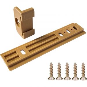 Cyclingcolors Glissi&egrave;re Porte R&eacute;frig&eacute;rateur Encastrable Charni&egrave;re Accompagnement Guide Porte Frigo Plastique Meuble, Marron Clair