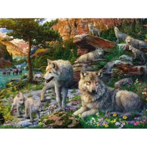 Ravensburger Puzzle 1500 p - Loups au printemps