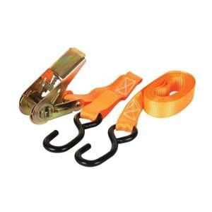 Image de Perel Sangle d'arrimage avec tendeur &agrave; cliquet + crochets - max. 500 kg - 4.5 m x 25 mm -