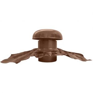 First Plast Chapeau de ventilation avec bande plomb &Oslash;125mm - Marron -