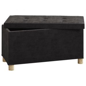 Vcm SizosL pouf repose-pieds avec rangement anthracite. - Anthracite