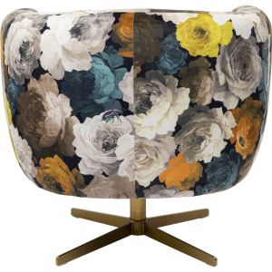 Kare Design Karedesign Fauteuil pivotant Pivoines jaunes