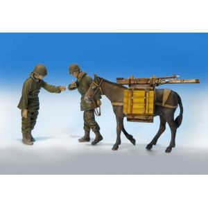 Plus Model U.s. Infantrist Mit Maultier - 1:35e