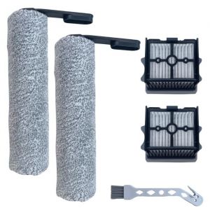 Phonillico Pack accessoires pour Tineco Floor One S5 combo / Floor One S5 combo power - Rouleau Brosse [Lot 2] Filtre [Lot 2]
