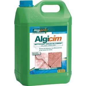 Image de Algimouss ALGICIM - Nettoyant voiles de ciment pour dallage et carrelage bidon de 5 litres